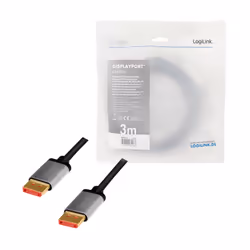 LogiLink CDA0106 câble DisplayPort 3 m Noir, Gris - Vue supplémentaire 4