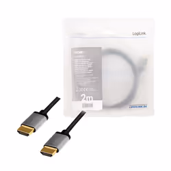 LogiLink CHA0101 câble HDMI 2 m HDMI Type A (Standard) Noir, Gris - Vue supplémentaire 4