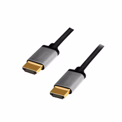 LogiLink CHA0102, 3 m, HDMI Type A (Standard), HDMI Type A (Standard), Compatibilité 3D, 18 Gbit/s, Noir, Gris