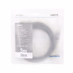 LogiLink CHA0102 câble HDMI 3 m HDMI Type A (Standard) Noir, Gris