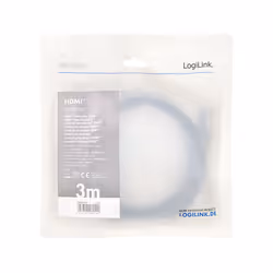 LogiLink CHA0106 câble HDMI 3 m HDMI Type A (Standard) Noir, Gris