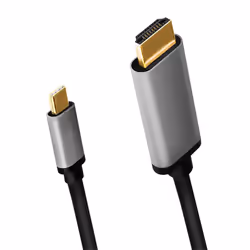 LogiLink CUA0101 changeur de genre de câble USB 3.2 Gen1 Type-C HDMI-A Noir, Gris