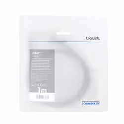 LogiLink CUA0107 câble USB 1 m USB 3.2 Gen 2 (3.1 Gen 2) USB C Noir, Gris