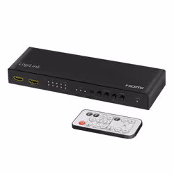 LogiLink HD0049, Commutateur de matrice AV, 6 Gbit/s, Noir, Métal, 5 W, 0 - 70 °C