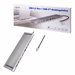 LogiLink UA0373 station d'accueil Avec fil USB 3.2 Gen 1 (3.1 Gen 1) Type-C Aluminium - Vue supplémentaire 10