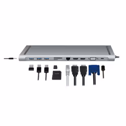 LogiLink UA0373 station d'accueil Avec fil USB 3.2 Gen 1 (3.1 Gen 1) Type-C Aluminium - Vue supplémentaire 5