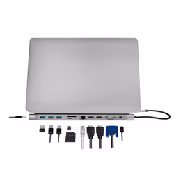 LogiLink UA0373 station d'accueil Avec fil USB 3.2 Gen 1 (3.1 Gen 1) Type-C Aluminium - Vue supplémentaire 6