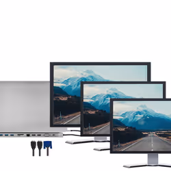 LogiLink UA0373 station d'accueil Avec fil USB 3.2 Gen 1 (3.1 Gen 1) Type-C Aluminium - Vue supplémentaire 7