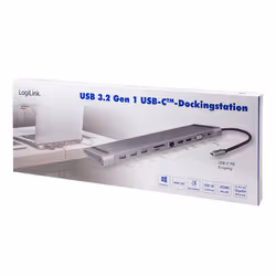 LogiLink UA0373 station d'accueil Avec fil USB 3.2 Gen 1 (3.1 Gen 1) Type-C Aluminium - Vue supplémentaire 9
