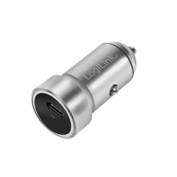 LogiLink PA0260 chargeur d'appareils mobiles Smartphone, Tablette Aluminium, Argent Allume-cigare Charge rapide Auto
