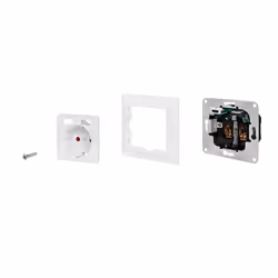 LogiLink PA0262 prise de courant CEE 7/3 + USB Blanc - Vue supplémentaire 4