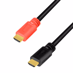 LogiLink CHV0101, 15 m, HDMI Type A (Standard), HDMI Type A (Standard), Compatibilité 3D, 18 Gbit/s, Noir, Rouge