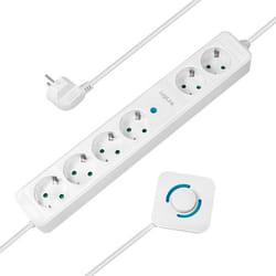 LogiLink LPS271 multiprise 1,5 m 6 sortie(s) CA Intérieure Blanc