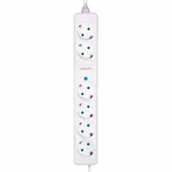 LogiLink LPS271 multiprise 1,5 m 6 sortie(s) CA Intérieure Blanc