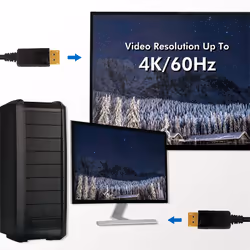 LogiLink CD0101 câble DisplayPort 2 m Noir - Vue supplémentaire 4