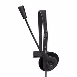 LogiLink HS0054, Avec fil, Bureau/Centre d'appels, 20 - 20000 Hz, Casque, Noir