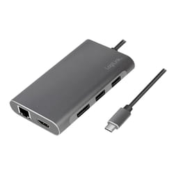 LogiLink UA0382 station d'accueil Avec fil USB 3.2 Gen 1 (3.1 Gen 1) Type-C Argent