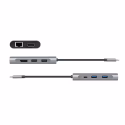 LogiLink UA0382 station d'accueil Avec fil USB 3.2 Gen 1 (3.1 Gen 1) Type-C Argent - Vue supplémentaire 4