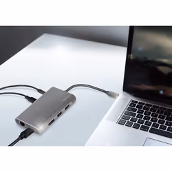 LogiLink UA0382 station d'accueil Avec fil USB 3.2 Gen 1 (3.1 Gen 1) Type-C Argent - Vue supplémentaire 6