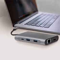LogiLink UA0382 station d'accueil Avec fil USB 3.2 Gen 1 (3.1 Gen 1) Type-C Argent - Vue supplémentaire 7