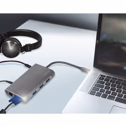 LogiLink UA0383 station d'accueil Avec fil USB 3.2 Gen 1 (3.1 Gen 1) Type-C Argent - Vue supplémentaire 8
