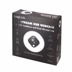 LogiLink UA0384 webcam 2 MP 1920 x 1080 pixels USB 2.0 Noir, Blanc - Vue supplémentaire 9