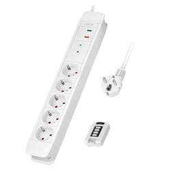 LogiLink LPS402 multiprise 1,5 m 5 sortie(s) CA Intérieure Blanc