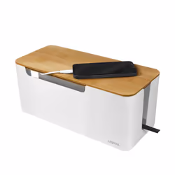 LogiLink KAB0075 - Logitech Kabelbox mit Bambus-Deckel - Vue supplémentaire 4