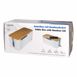 LogiLink KAB0075 - Logitech Kabelbox mit Bambus-Deckel - Vue supplémentaire 8