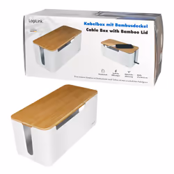 LogiLink KAB0075 - Logitech Kabelbox mit Bambus-Deckel - Vue supplémentaire 9