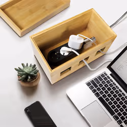 LogiLink KAB0076 - Logitech Kabelbox aus Bambus - Vue supplémentaire 7