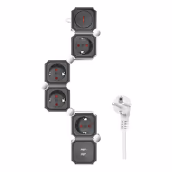 LogiLink LPS276U, 1,5 m, Intérieure, CEE, Courbe, IP20, Anti-éclaboussures