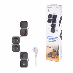 LogiLink LPS276U multiprise 1,5 m 4 sortie(s) CA Intérieure Gris - Vue supplémentaire 10