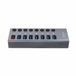 LogiLink UA0387 hub & concentrateur USB 3.2 Gen 1 (3.1 Gen 1) Type-B 5000 Mbit/s Gris