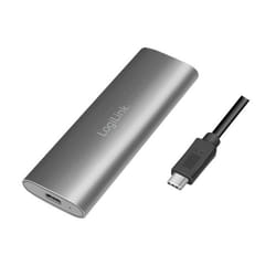 LogiLink UA0389 - Externes M.2 NVMe & SATA HDD/SSD Gehäuse USB 3.1 silber - Gehäuse - USB 3.0