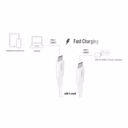 LogiLink CU0180 câble USB 0,8 m USB C Blanc