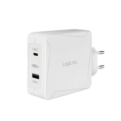 LogiLink PA0281 chargeur d'appareils mobiles Téléphone portable, Tablette Blanc Secteur Charge rapide Intérieure