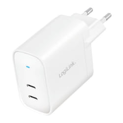 LogiLink PA0282 chargeur d'appareils mobiles Téléphone portable, Tablette Blanc Secteur Charge rapide Intérieure