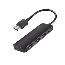 LogiLink CV0146, DisplayPort, 3x HDMI, 3840 x 2160 pixels, Noir, Acrylonitrile-Butadiène-Styrène (ABS), 4K Ultra HD