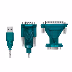 LogiLink UA0042B convertisseur série, répéteur et isolateur USB 2.0 RS-232 Vert, Transparent