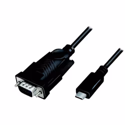 LogiLink AU0051A, 1,2 m, USB C, VGA (D-Sub), Mâle, Mâle, Droit