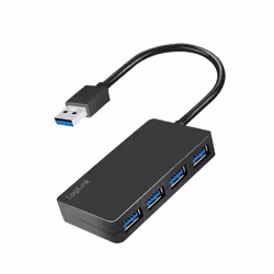 LogiLink UA0396, USB 3.2 Gen 1 (3.1 Gen 1) Type-A, USB 3.2 Gen 1 (3.1 Gen 1) Type-A, 5000 Mbit/s, Noir, Acrylonitrile-Butadiè ...