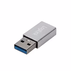 LogiLink AU0056, USB Type-C, USB 3.2 Gen 1 (3.1 Gen 1), Femelle, Argent, Mâle, Femelle