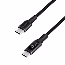 LogiLink CU0181, 1 m, USB C, USB C, USB 2.0, 480 Mbit/s, Noir