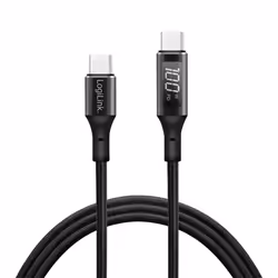 LogiLink CU0181 câble USB 1 m USB 2.0 USB C Noir