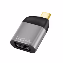 LogiLink CUA0204, USB-C, DisplayPort, Noir, Gris