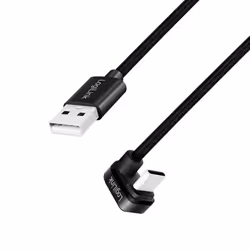 LogiLink CU0192, 1 m, USB A, USB C, USB 2.0, 480 Mbit/s, Noir