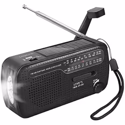 LogiLink Dynamo-Handkurbel-Radio m.Solarpanel&Taschenlampe