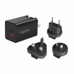 LogiLink PA0301, Intérieure, Secteur, 20 V, 3 A, Noir