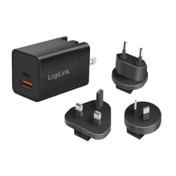 LogiLink PA0301 chargeur d'appareils mobiles Universel Noir Secteur Charge rapide Intérieure